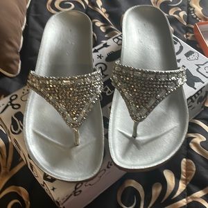 Silver sandals